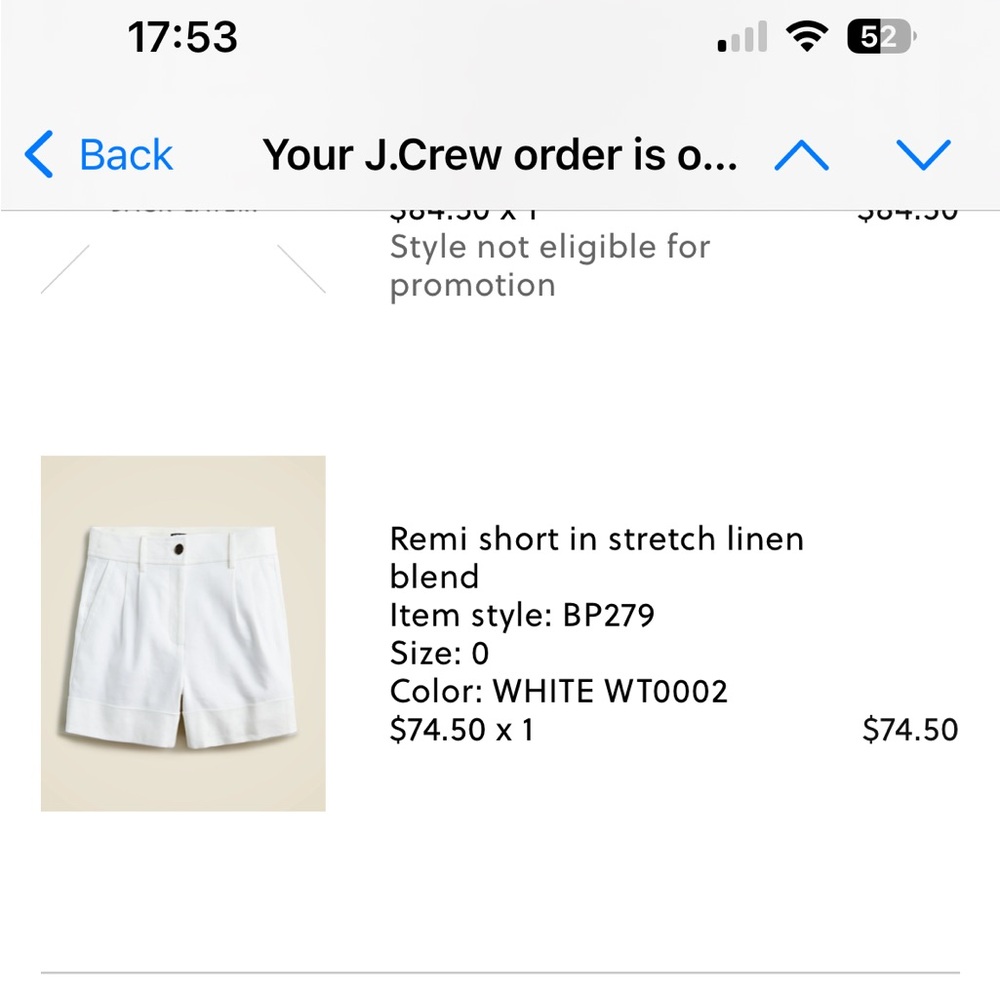 J. Crew Women's Classic White Shorts - Picture 3 of 3